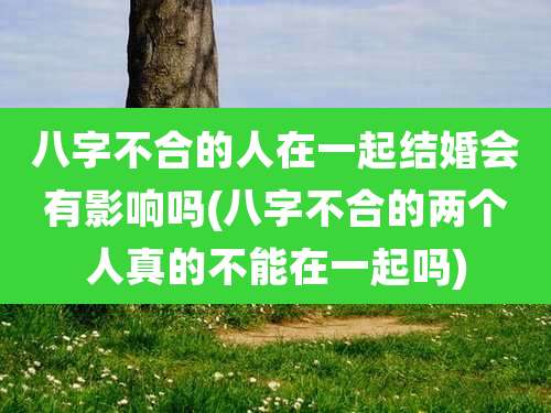 八字不合的人在一起结婚会有影响吗(八字不合的两个人真的不能在一起吗)