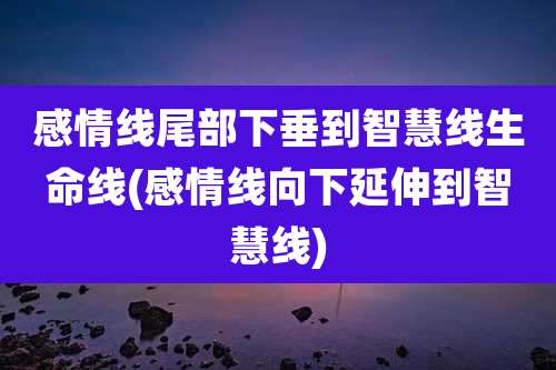 感情线尾部下垂到智慧线生命线(感情线向下延伸到智慧线)