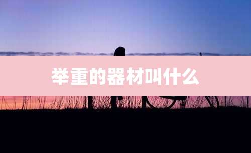 举重的器材叫什么