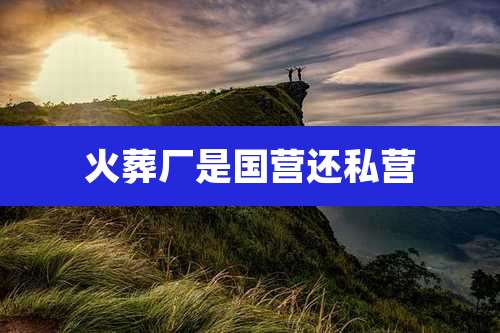 火葬厂是国营还私营