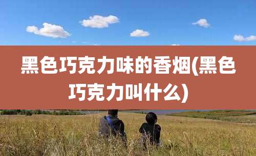 黑色巧克力味的香烟(黑色巧克力叫什么)