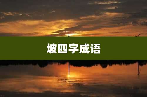 坡四字成语