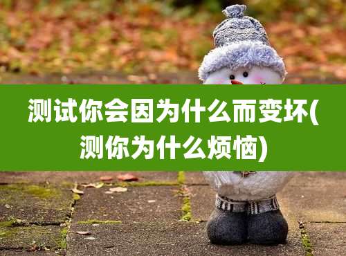 测试你会因为什么而变坏(测你为什么烦恼)