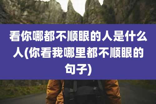看你哪都不顺眼的人是什么人(你看我哪里都不顺眼的句子)