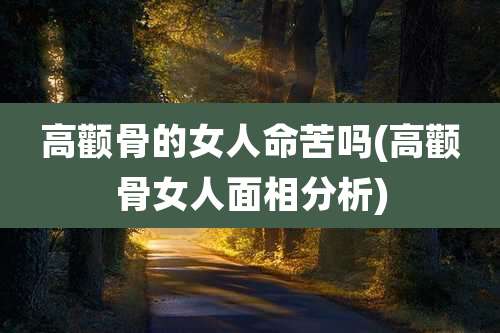 高颧骨的女人命苦吗(高颧骨女人面相分析)