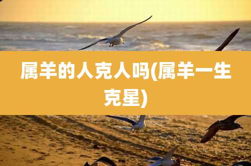 属羊的人克人吗(属羊一生克星)