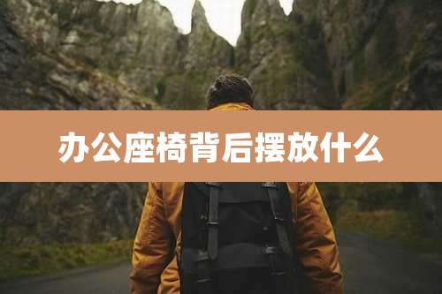 办公座椅背后摆放什么