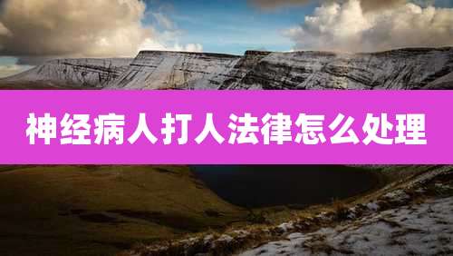 神经病人打人法律怎么处理