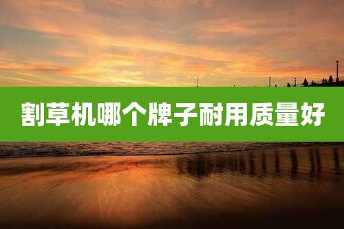 割草机哪个牌子耐用质量好