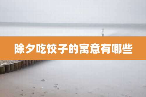 除夕吃饺子的寓意有哪些