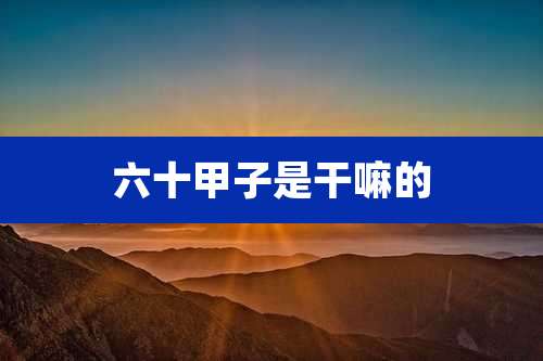 六十甲子是干嘛的