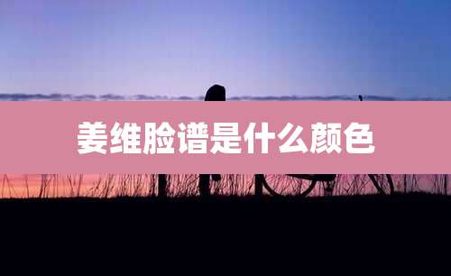 姜维脸谱是什么颜色