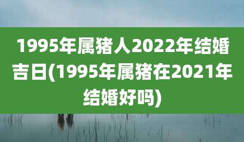 1995年属猪人2022年结婚吉日(1995年属猪在2021年结婚好吗)