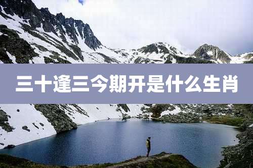 三十逢三今期开是什么生肖
