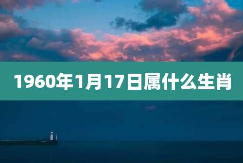 1960年1月17日属什么生肖