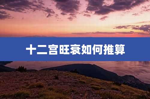 十二宫旺衰如何推算