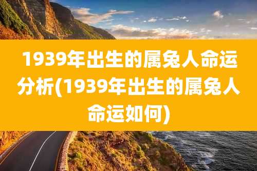 1939年出生的属兔人命运分析(1939年出生的属兔人命运如何)