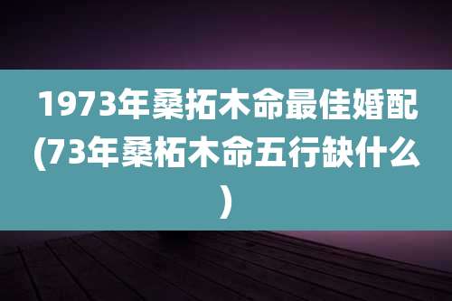 1973年桑拓木命最佳婚配(73年桑柘木命五行缺什么)