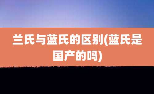 兰氏与蓝氏的区别(蓝氏是国产的吗)