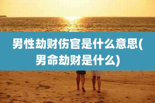 男性劫财伤官是什么意思(男命劫财是什么)