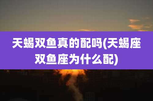 天蝎双鱼真的配吗(天蝎座双鱼座为什么配)