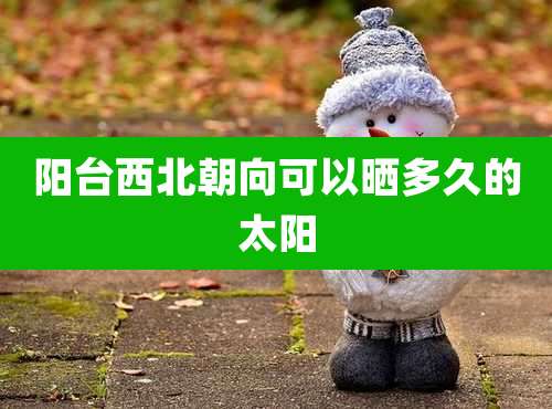 阳台西北朝向可以晒多久的太阳