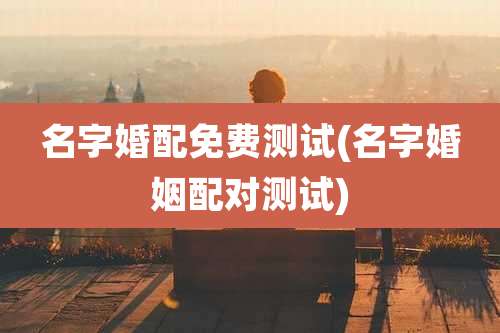 名字婚配免费测试(名字婚姻配对测试)