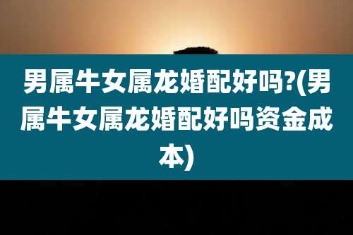 男属牛女属龙婚配好吗?(男属牛女属龙婚配好吗资金成本)