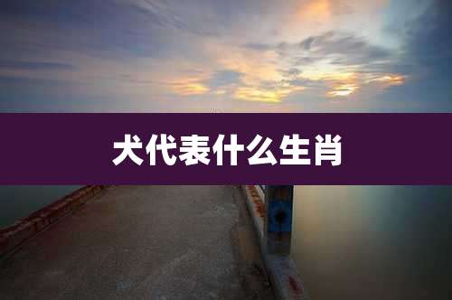 犬代表什么生肖