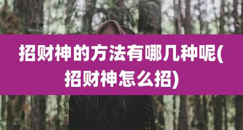 招财神的方法有哪几种呢(招财神怎么招)
