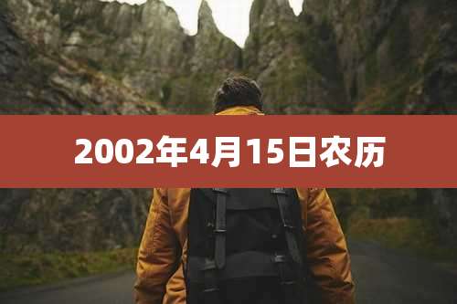 2002年4月15日农历