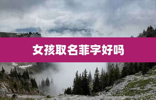 女孩取名菲字好吗
