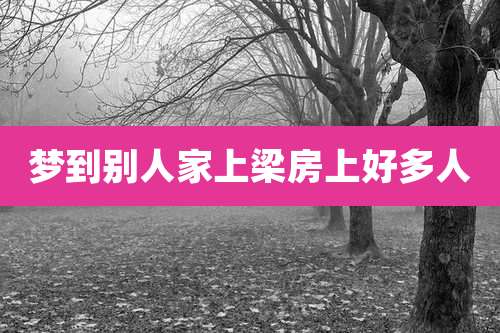 梦到别人家上梁房上好多人