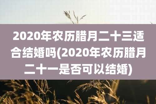 2020年农历腊月二十三适合结婚吗(2020年农历腊月二十一是否可以结婚)