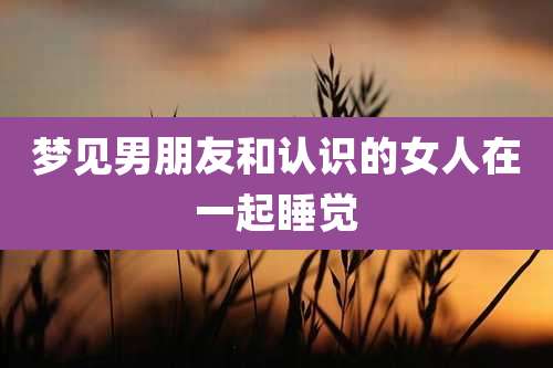 梦见男朋友和认识的女人在一起睡觉