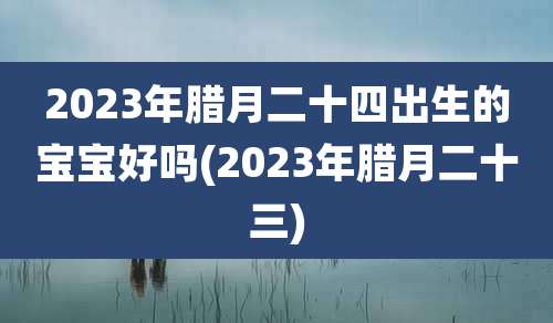 2023年腊月二十四出生的宝宝好吗(2023年腊月二十三)