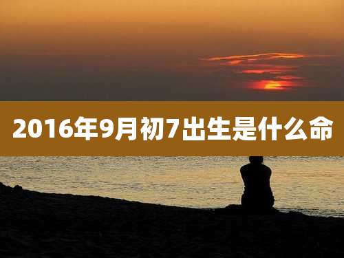 2016年9月初7出生是什么命