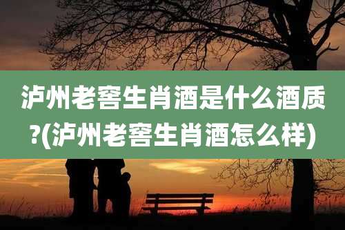泸州老窖生肖酒是什么酒质?(泸州老窖生肖酒怎么样)
