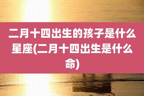 二月十四出生的孩子是什么星座(二月十四出生是什么命)