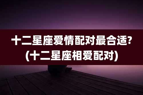 十二星座爱情配对最合适?(十二星座相爱配对)