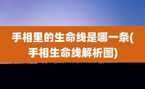 手相里的生命线是哪一条(手相生命线解析图)