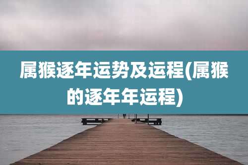 属猴逐年运势及运程(属猴的逐年年运程)