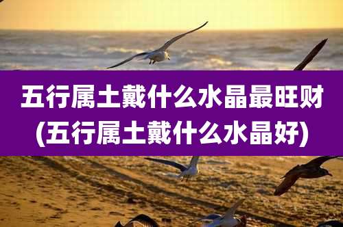 五行属土戴什么水晶最旺财(五行属土戴什么水晶好)