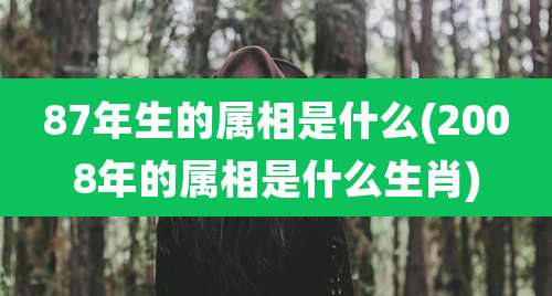 87年生的属相是什么(2008年的属相是什么生肖)