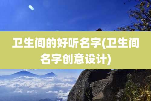 卫生间的好听名字(卫生间名字创意设计)