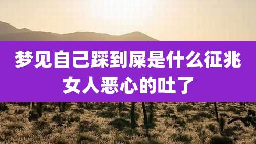 梦见自己踩到屎是什么征兆女人恶心的吐了