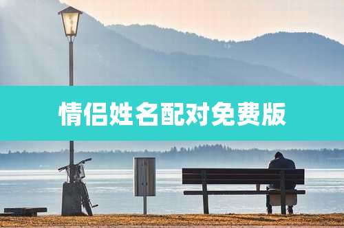 情侣姓名配对免费版