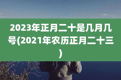 2023年正月二十是几月几号(2021年农历正月二十三)