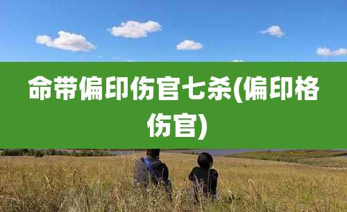 命带偏印伤官七杀(偏印格 伤官)