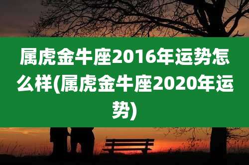 属虎金牛座2016年运势怎么样(属虎金牛座2020年运势)